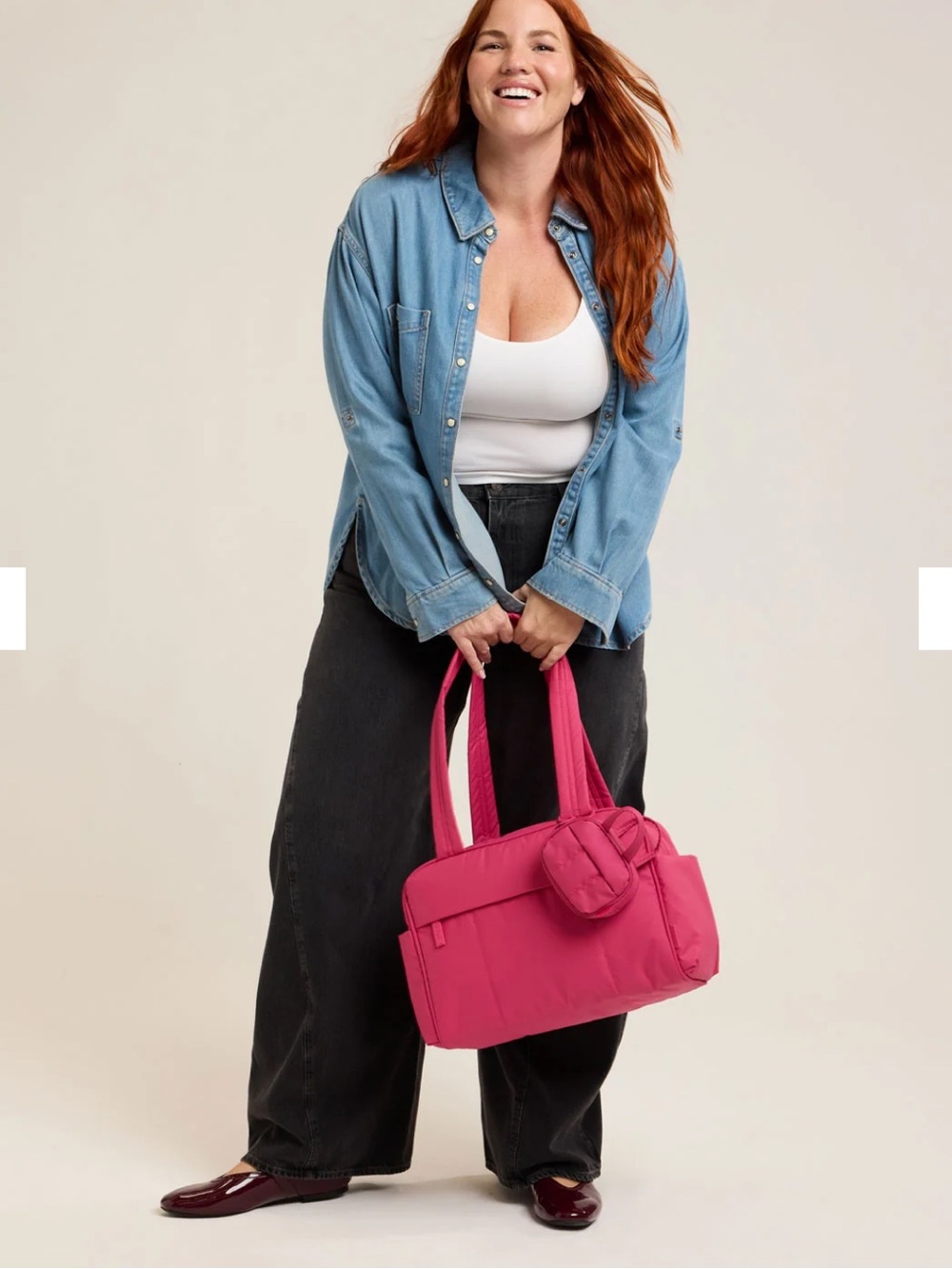 CALPAK Luka Mini Duffel in Dragonfruit Pink Limited Viral Travel Bag Luggage NWT - Picture 2 of 6